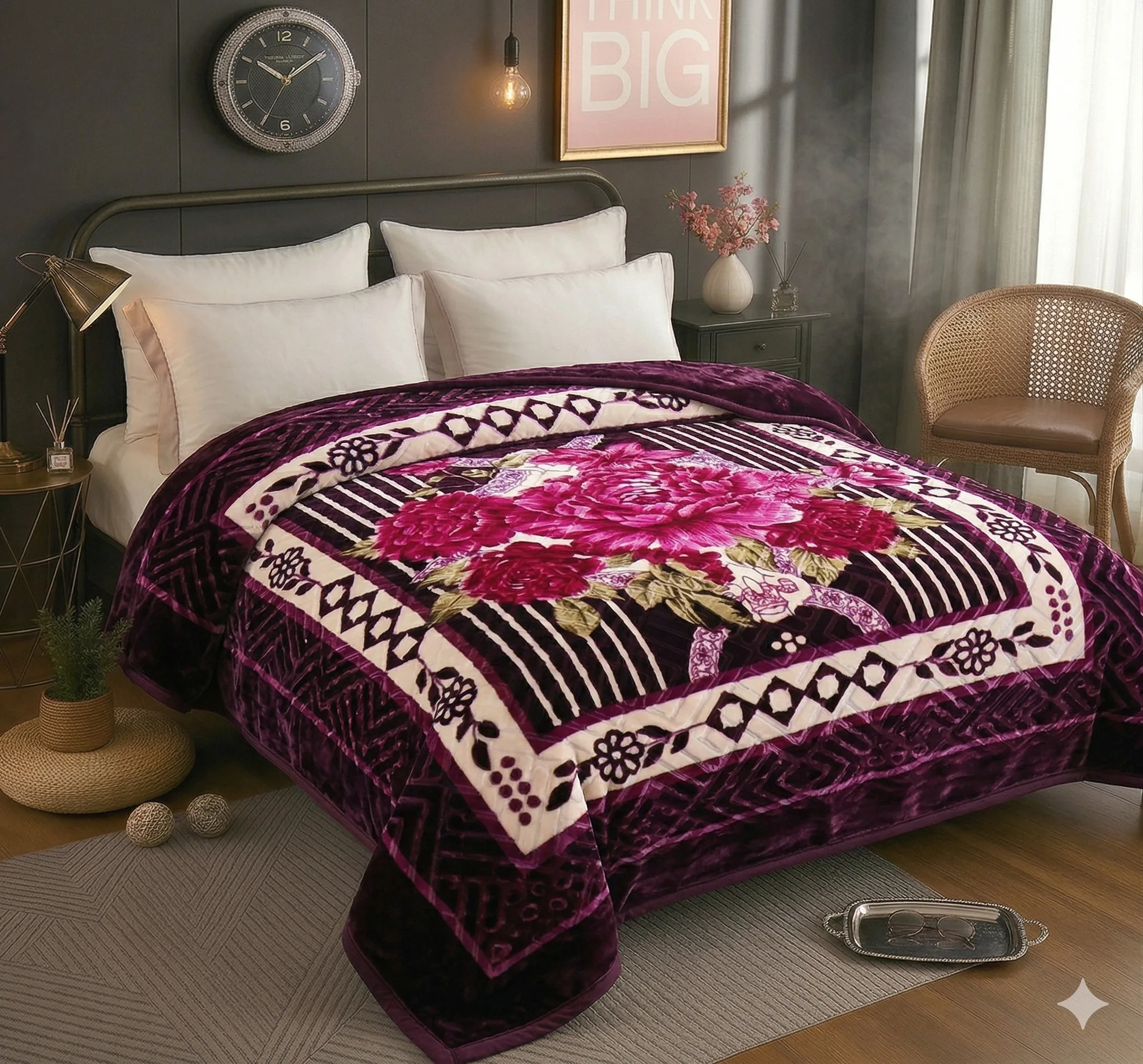 Premium mink blanket double bed — wholesale catalogue design