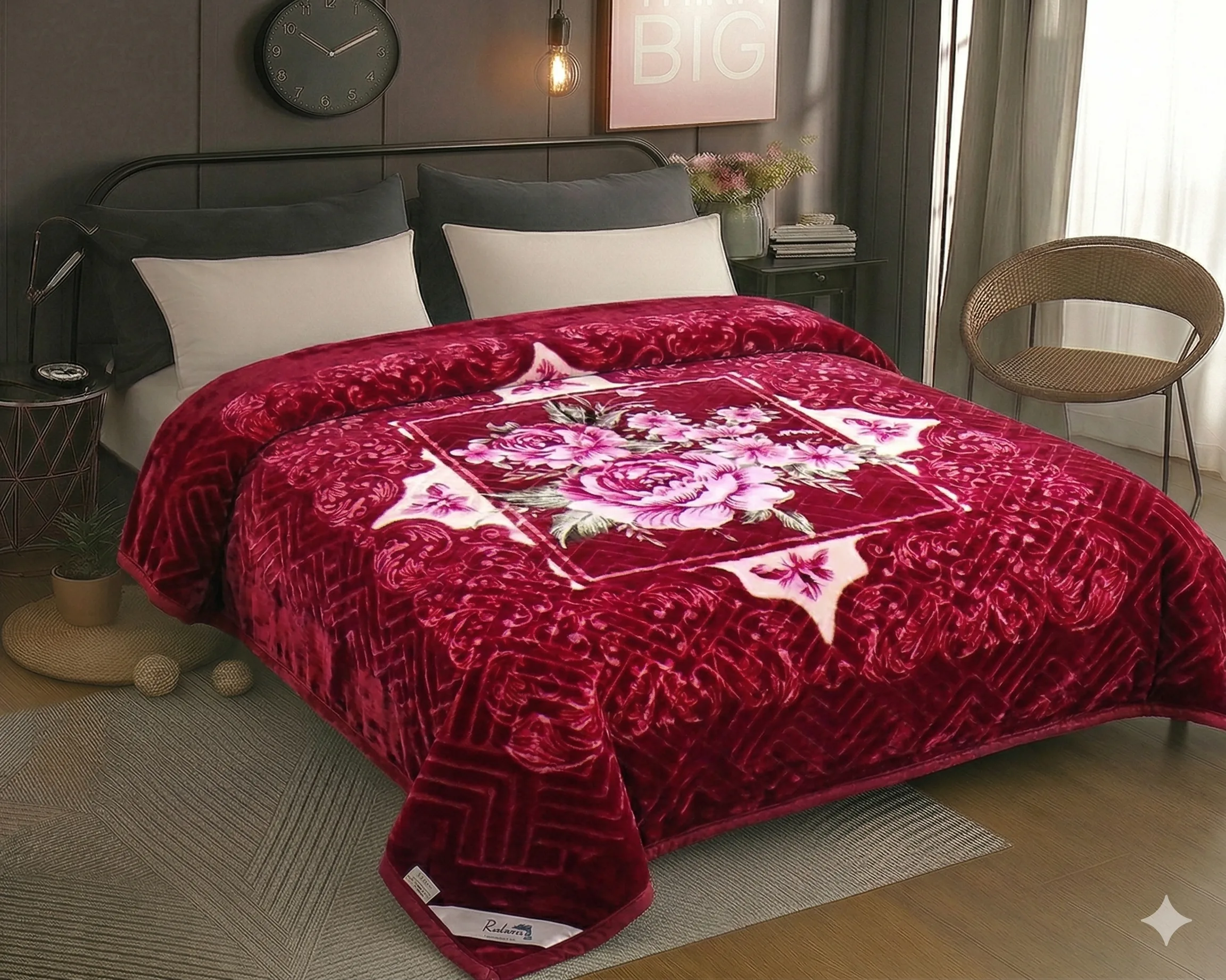 Super soft mink blanket double bed — Sarv India design