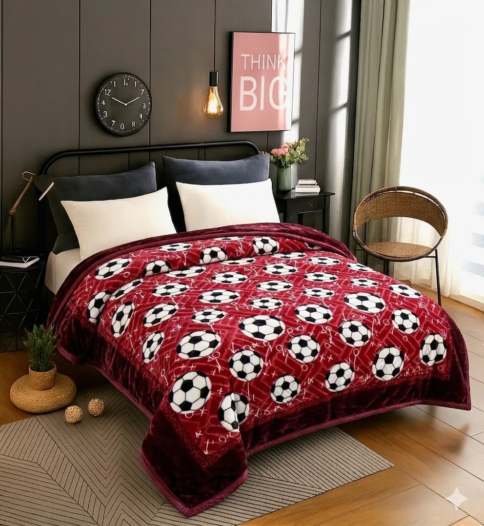 Mink blanket manufacturer in India — premium double bed design