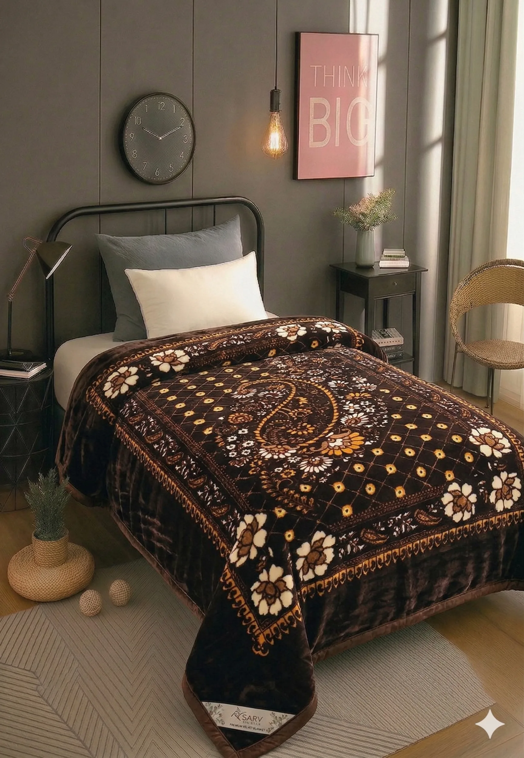 Super soft mink blanket single bed — premium mink blanket design
