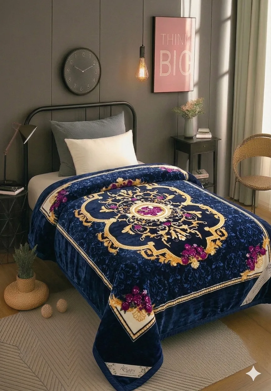 Super soft mink wholesale single bed — patterned mink blanket