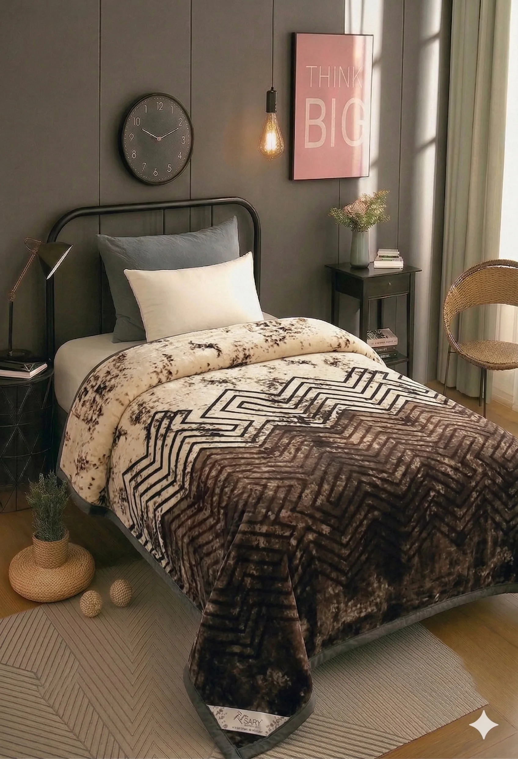 Super soft mink single bed — luxury soft-pile blanket